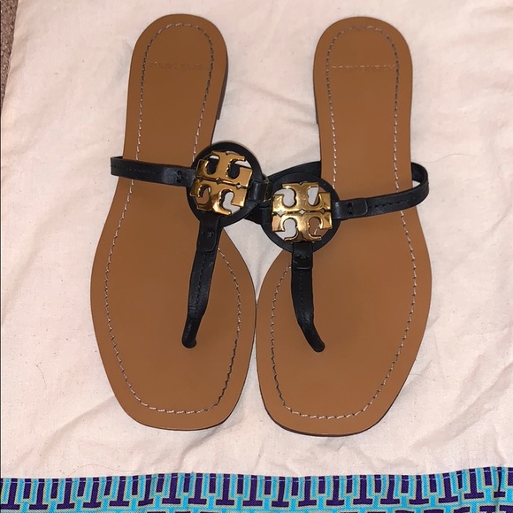 Black skinny strap Tory Burch sandals! - Picture 3 of 5